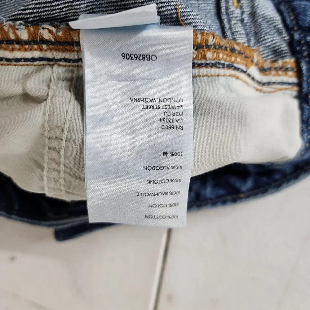 We The Free OB826306‎ Dark Denim Button Fly A-Line Mini Skirt Women's Size 29